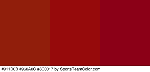 #911D0B #960A0C #8C0017 Colors