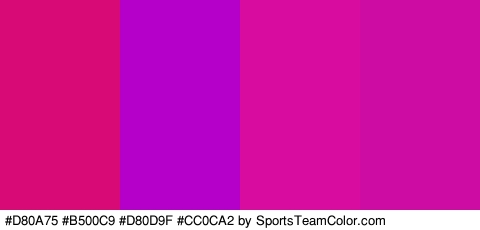 #D80A75 #B500C9 #D80D9F #CC0CA2 Colors