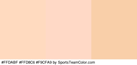 #FFDABF #FFD8C6 #F9CFA9 Colors