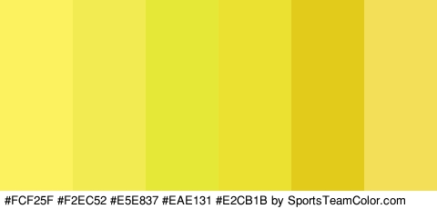 #FCF25F #F2EC52 #E5E837 #EAE131 #E2CB1B #F4DF58 Colors