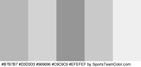 #B7B7B7 #D3D3D3 #969696 #C9C9C9 #EFEFEF Colors