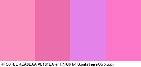 #FC8FBE #EA6EAA #E181EA #FF77C6 Colors