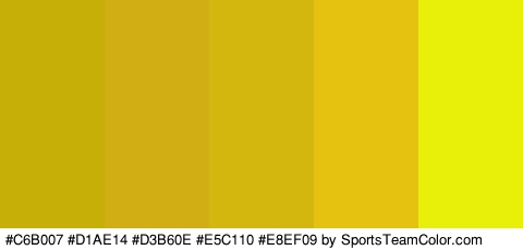 #C6B007 #D1AE14 #D3B60E #E5C110 #E8EF09 Colors