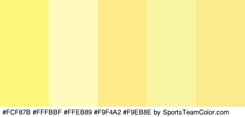 #FCF87B #FFFBBF #FFEB89 #F9F4A2 #F9EB8E Colors