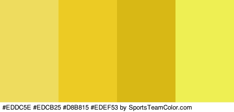 #EDDC5E #EDCB25 #D8B815 #EDEF53 Colors