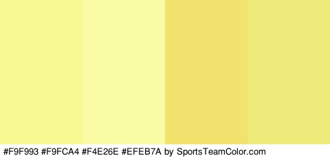 #F9F993 #F9FCA4 #F4E26E #EFEB7A Colors