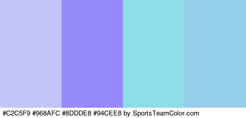 #C2C5F9 #968AFC #8DDDE8 #94CEE8 Colors