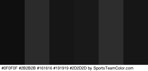 #0F0F0F #2B2B2B #161616 #191919 #2D2D2D #161616 Colors