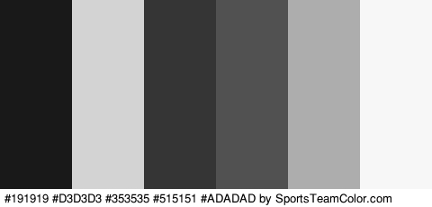 #191919 #D3D3D3 #353535 #515151 #ADADAD #F7F7F7 Colors