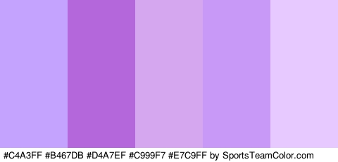 #C4A3FF #B467DB #D4A7EF #C999F7 #E7C9FF Colors