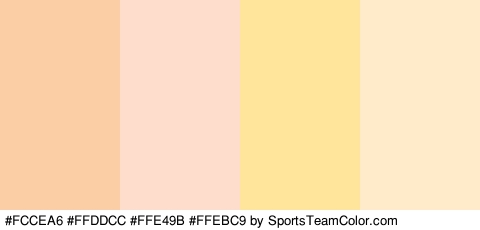 #FCCEA6 #FFDDCC #FFE49B #FFEBC9 Colors