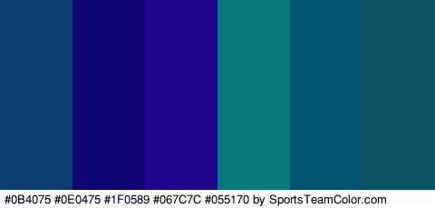 #0B4075 #0E0475 #1F0589 #067C7C #055170 #075466 Colors