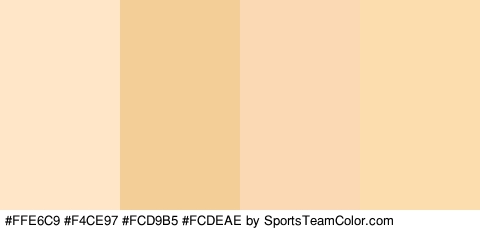 #FFE6C9 #F4CE97 #FCD9B5 #FCDEAE Colors