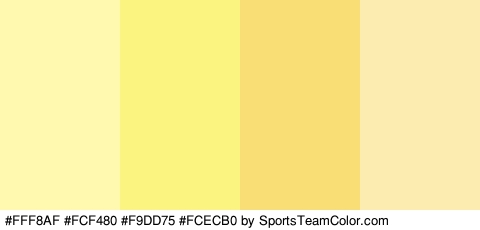 #FFF8AF #FCF480 #F9DD75 #FCECB0 Colors