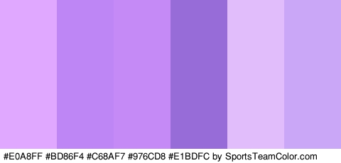 #E0A8FF #BD86F4 #C68AF7 #976CD8 #E1BDFC #CBA8F7 Colors