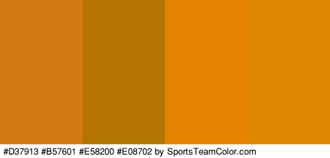 #D37913 #B57601 #E58200 #E08702 Colors