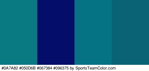 #0A7A82 #050D6B #067384 #096375 Colors