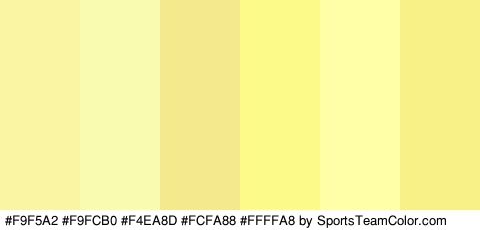 #F9F5A2 #F9FCB0 #F4EA8D #FCFA88 #FFFFA8 #F7F188 Colors