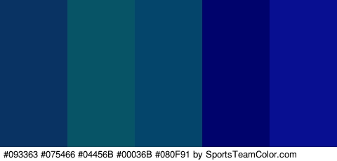 #093363 #075466 #04456B #00036B #080F91 Colors