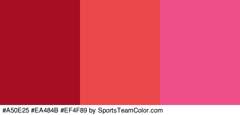 #A50E25 #EA484B #EF4F89 Colors