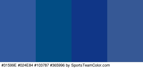 #31599E #024E84 #103787 #365996 Colors