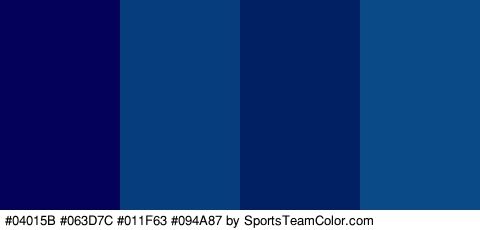 #04015B #063D7C #011F63 #094A87 Colors