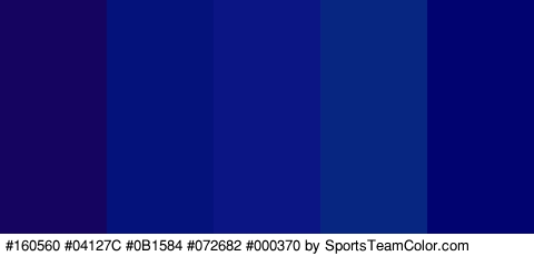 #160560 #04127C #0B1584 #072682 #000370 Colors