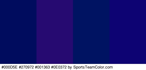 #000D5E #270972 #001363 #0E0372 Colors