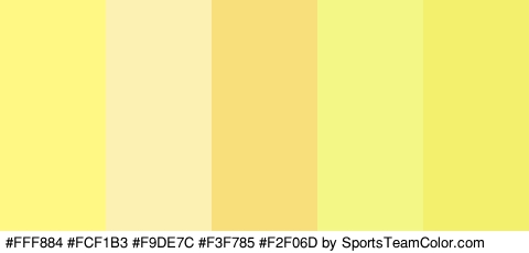 #FFF884 #FCF1B3 #F9DE7C #F3F785 #F2F06D Colors