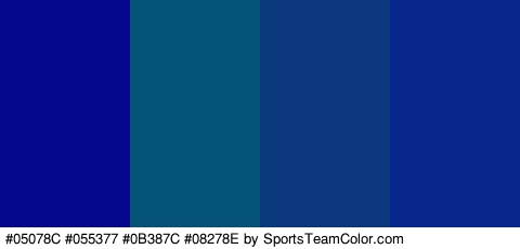 #05078C #055377 #0B387C #08278E Colors