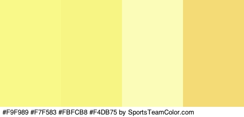 #F9F989 #F7F583 #FBFCB8 #F4DB75 Colors