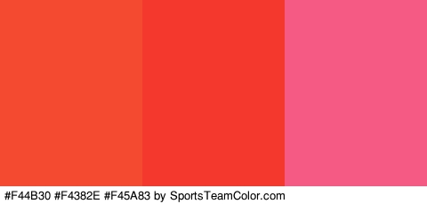 #F44B30 #F4382E #F45A83 Colors