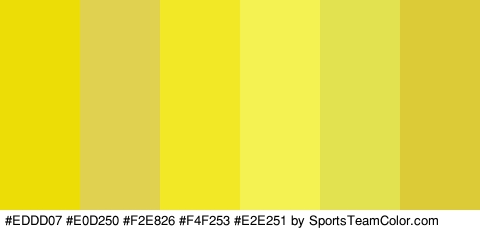 #EDDD07 #E0D250 #F2E826 #F4F253 #E2E251 #DDCA37 Colors