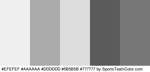 #EFEFEF #AAAAAA #DDDDDD #5B5B5B #777777 Colors