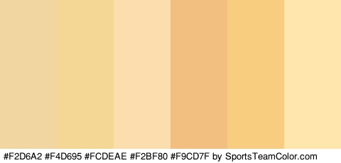 #F2D6A2 #F4D695 #FCDEAE #F2BF80 #F9CD7F #FFE6AD Colors