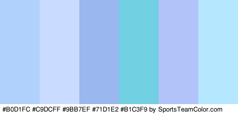 #B0D1FC #C9DCFF #9BB7EF #71D1E2 #B1C3F9 #B5E7FF Colors