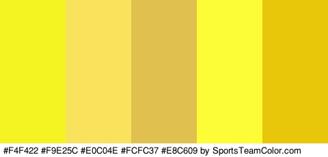 #F4F422 #F9E25C #E0C04E #FCFC37 #E8C609 Colors