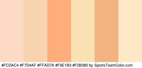 #FCDAC4 #F7D4AF #FFAD7A #F9E1B3 #F2B380 #FFE8C6 Colors