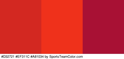 #D32721 #EF311C #A81034 Colors