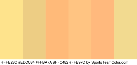 #FFE28C #EDCC84 #FFBA7A #FFC482 #FFB97C #F2DB91 Colors