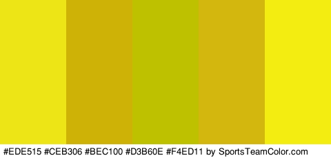 #EDE515 #CEB306 #BEC100 #D3B60E #F4ED11 Colors