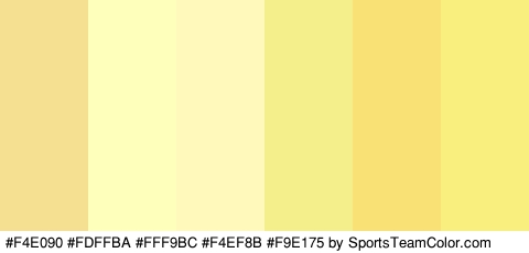 #F4E090 #FDFFBA #FFF9BC #F4EF8B #F9E175 #F9EF7F Colors