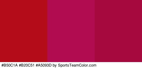 #B50C1A #B20C51 #A5093D Colors