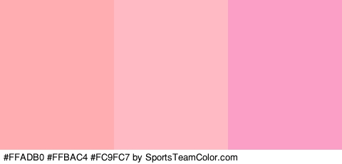 #FFADB0 #FFBAC4 #FC9FC7 Colors