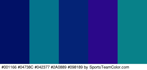 #001166 #04738C #042377 #2A0889 #098189 Colors