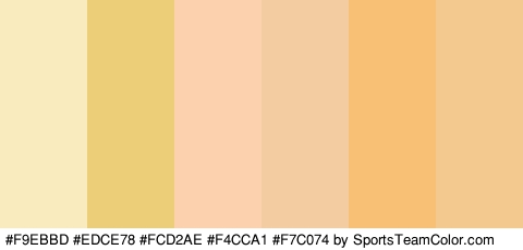 #F9EBBD #EDCE78 #FCD2AE #F4CCA1 #F7C074 #F4C990 Colors