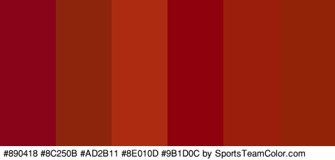 #890418 #8C250B #AD2B11 #8E010D #9B1D0C #932307 Colors