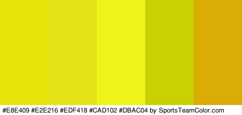 #E8E409 #E2E216 #EDF418 #CAD102 #DBAC04 Colors