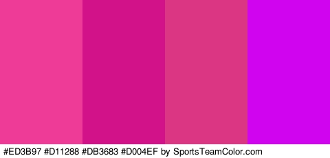 #ED3B97 #D11288 #DB3683 #D004EF Colors