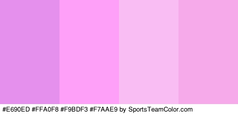 #E690ED #FFA0F8 #F9BDF3 #F7AAE9 Colors